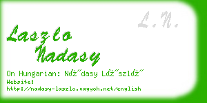 laszlo nadasy business card